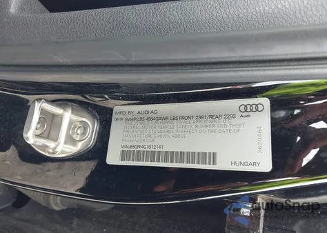 2016 Audi A3 2.0T Premium z USA, uszkodzony, nr VIN WAUE8GFF4G1012141